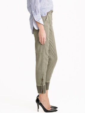 J.Crew Olive Green Utility Cargo Jogger Pants Size 4 NWT